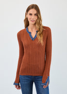 Pointelle fine gauge sweater
