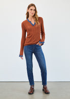 Pointelle fine gauge sweater