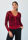 2-Piece Mesh Cardigan Set, Scarlet