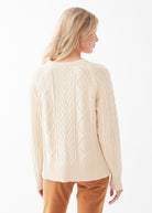 A-LINE CABLE RAGLAN SWEATER