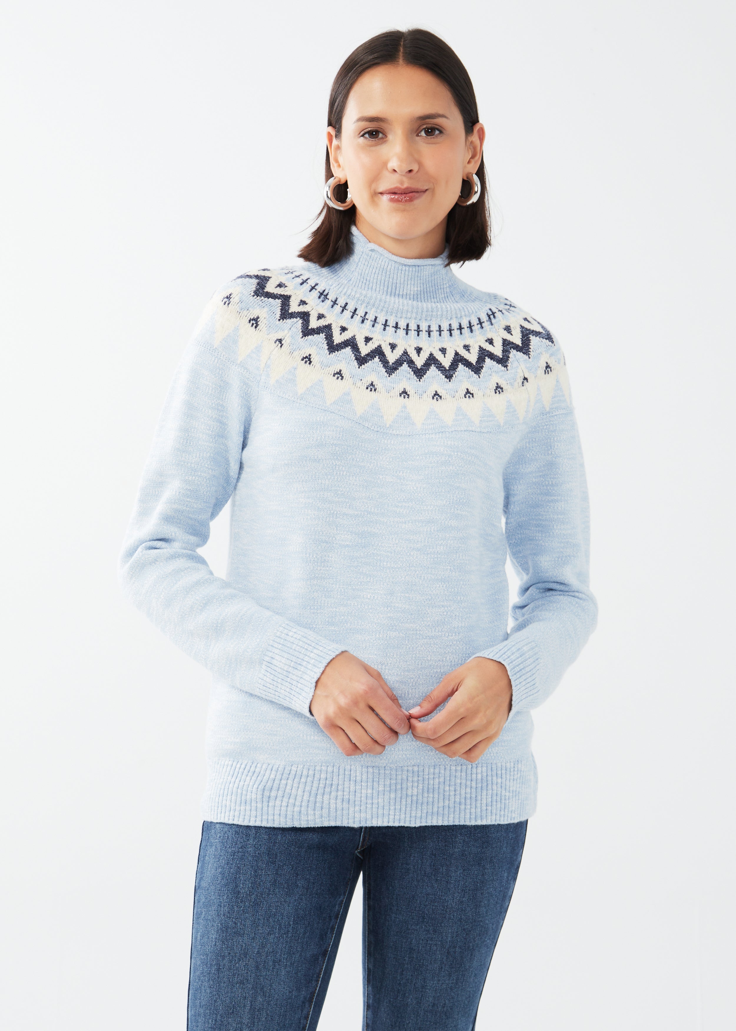 Marled Fare Isle Sweater French Dressing Jeans Inc