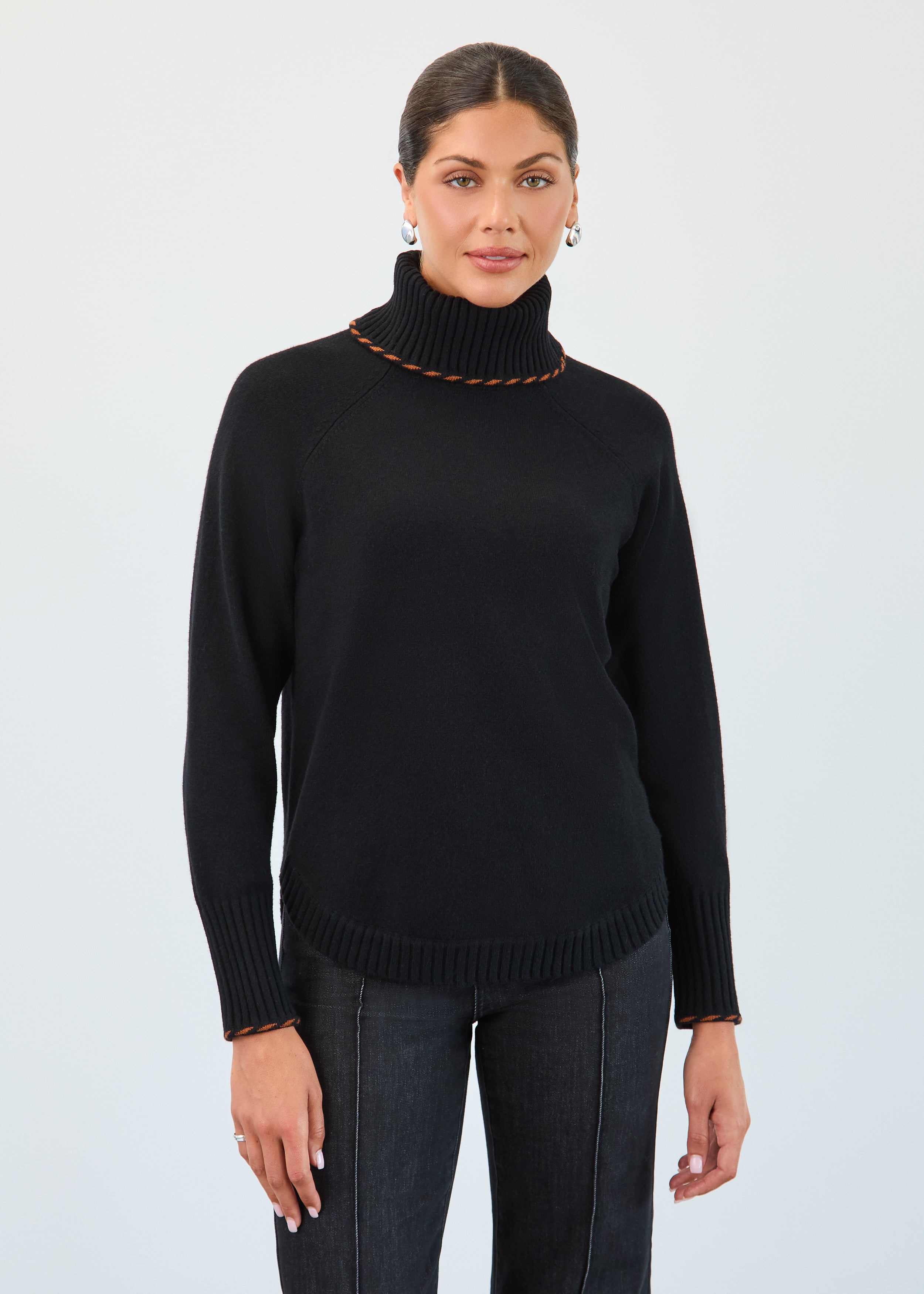 Long sleeve cowl neck sweater