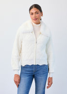 Detachable collar sweater bomber