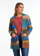 STRIPED SPACE DYE CARDIGAN