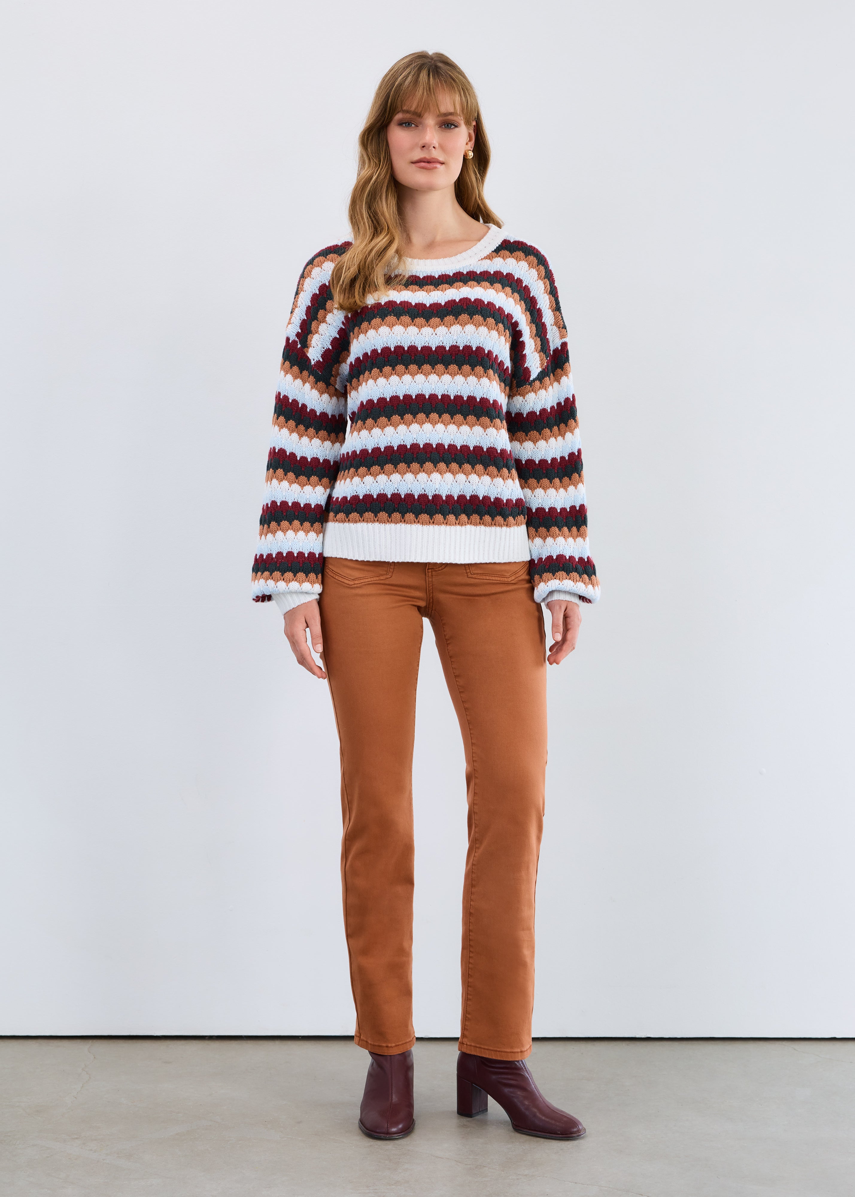 Boat neck sweater