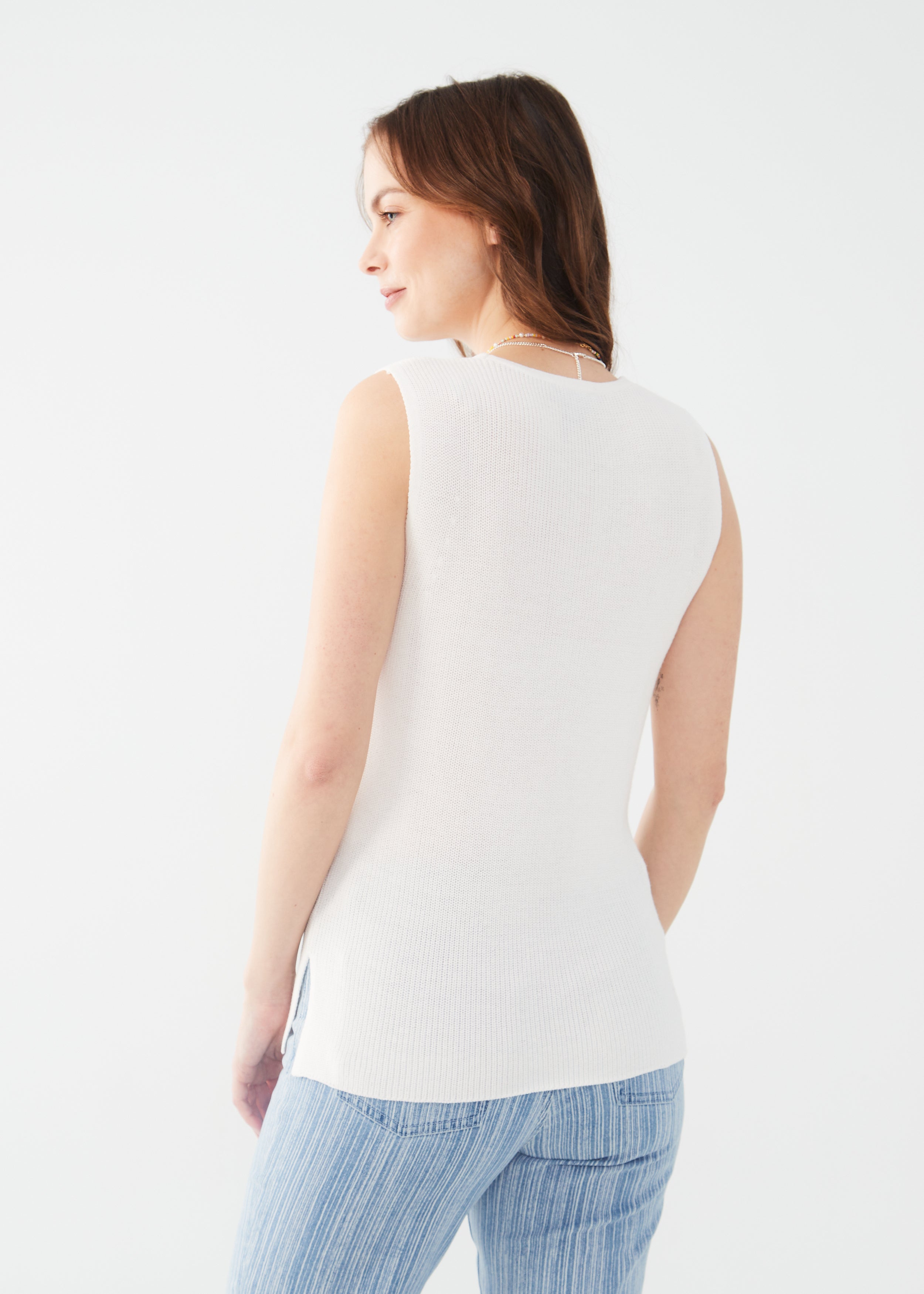 wjk tight knit denim ホワイト サイズ L wjk reluxe】tight knit denim tapered easy pants デニム