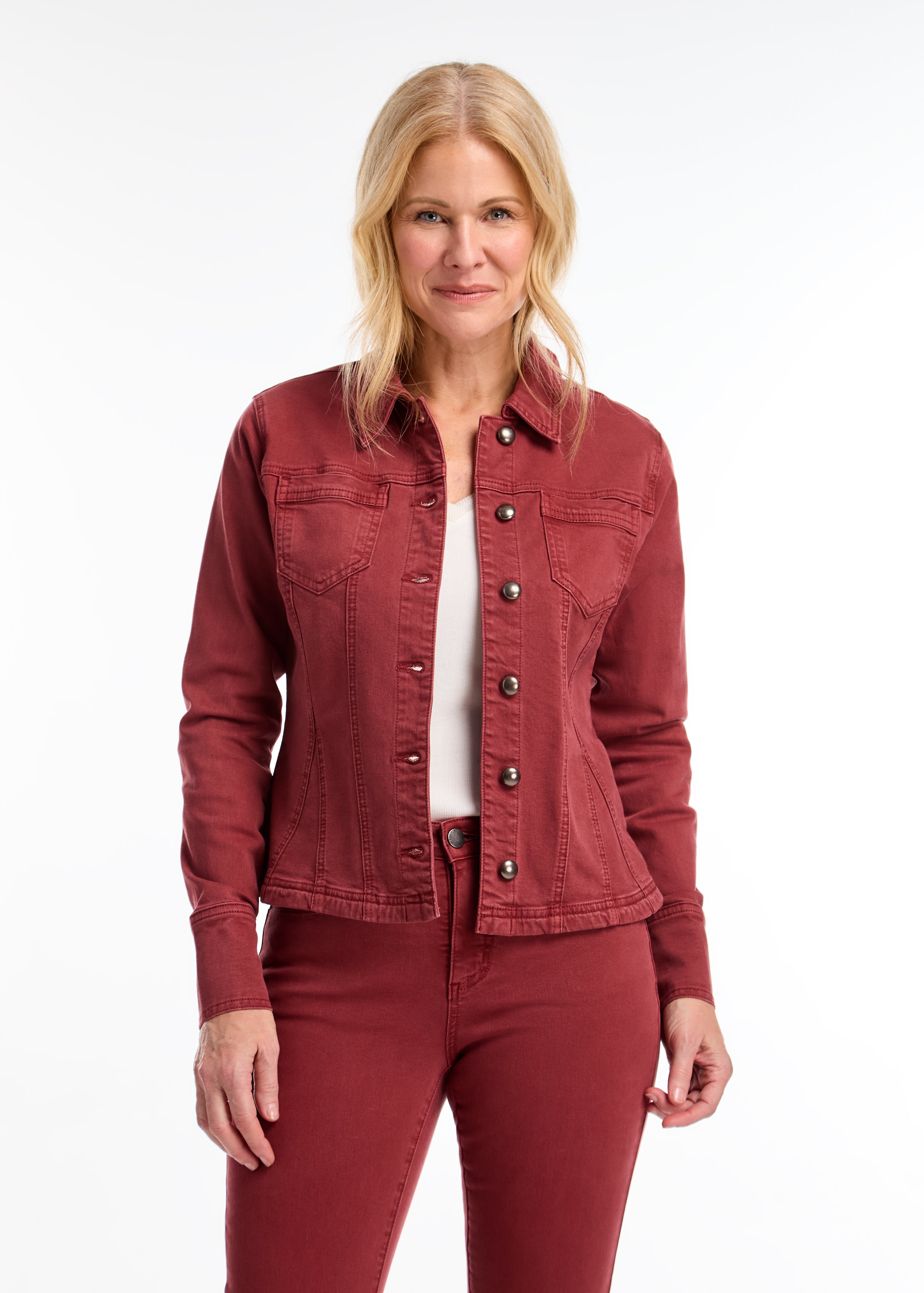 Veste cintree ecourtee Rouge rouille