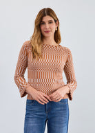 Long sleeve rib sweater