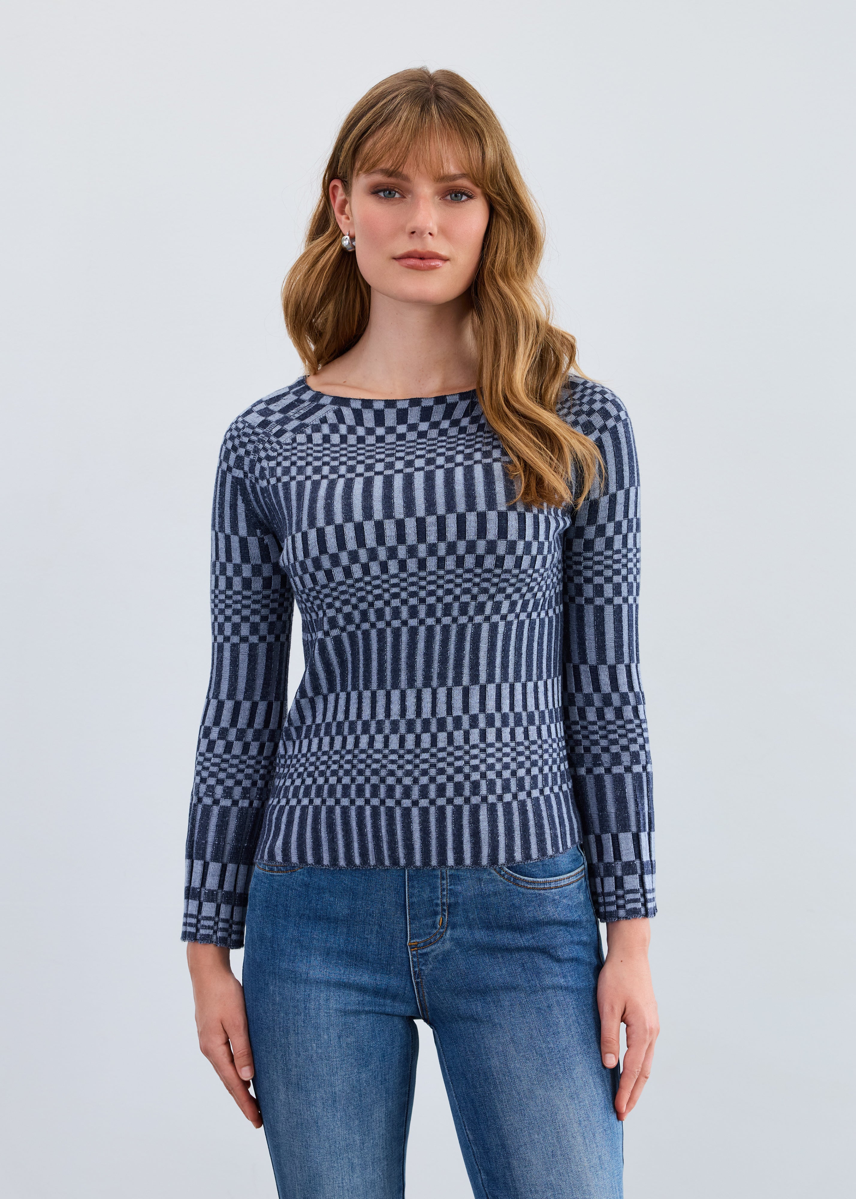 Long sleeve rib sweater