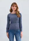 Long sleeve rib sweater