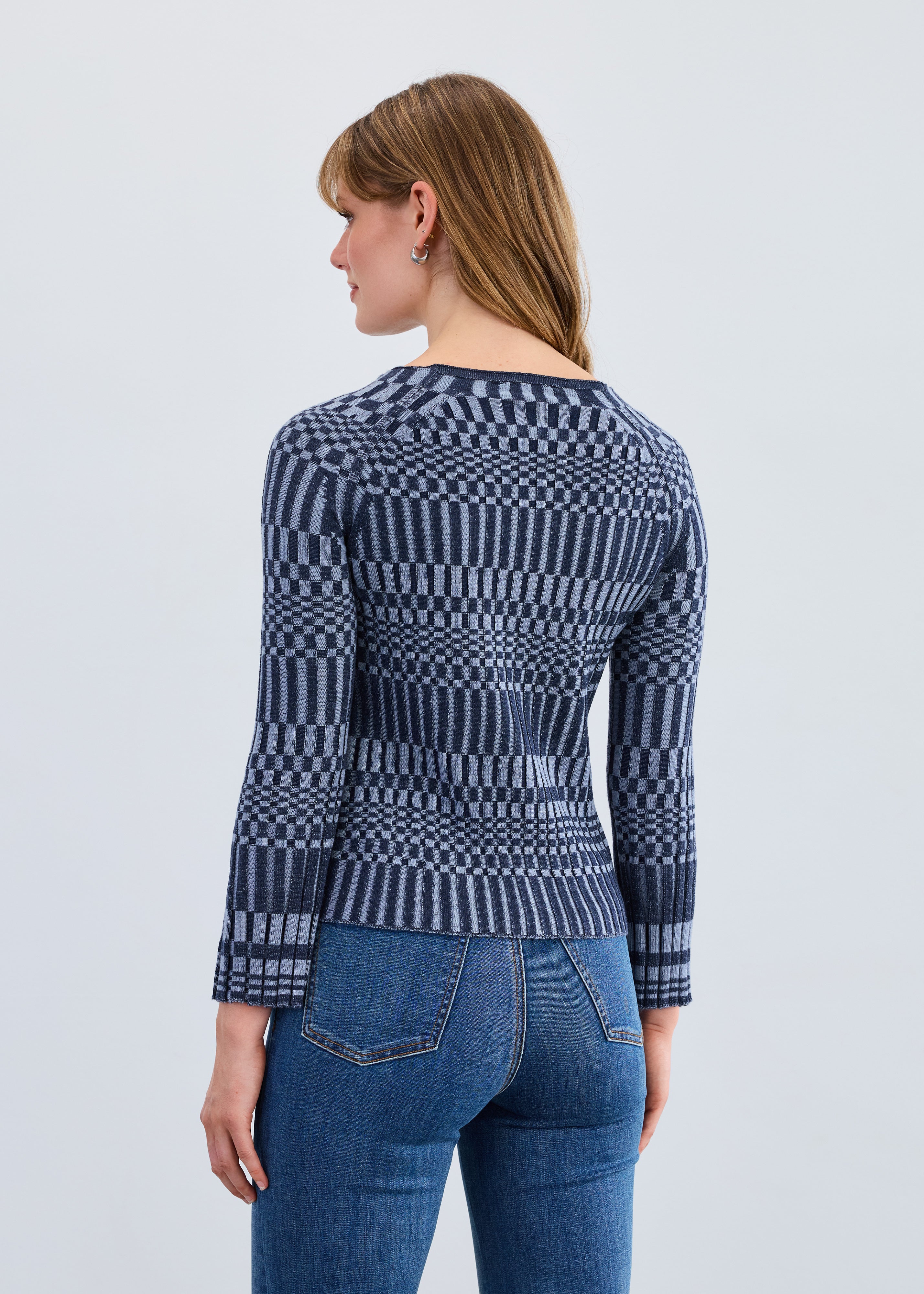Long sleeve rib sweater