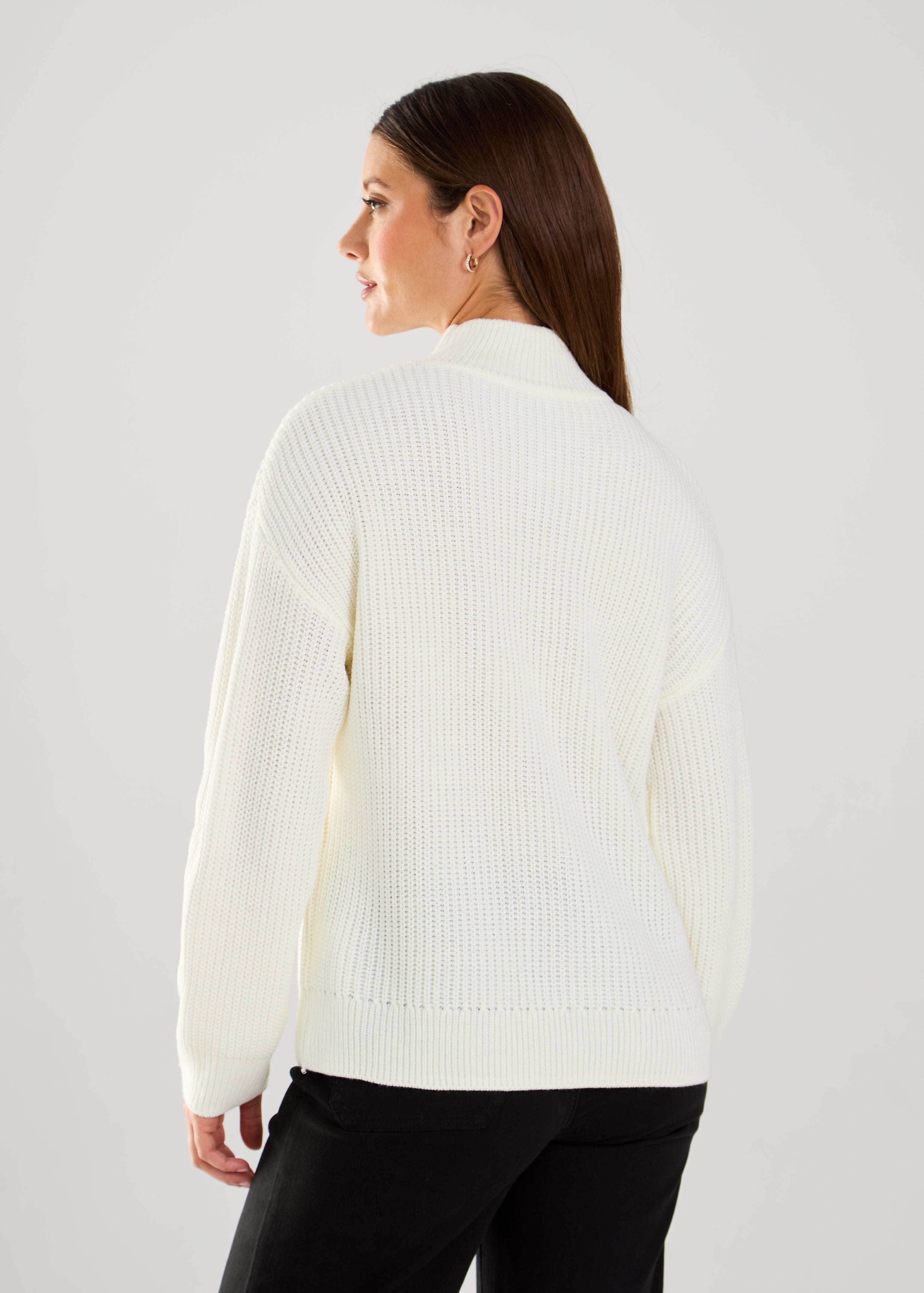 LONG SLEEVE MOCK SWEATER