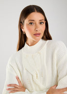 LONG SLEEVE MOCK SWEATER