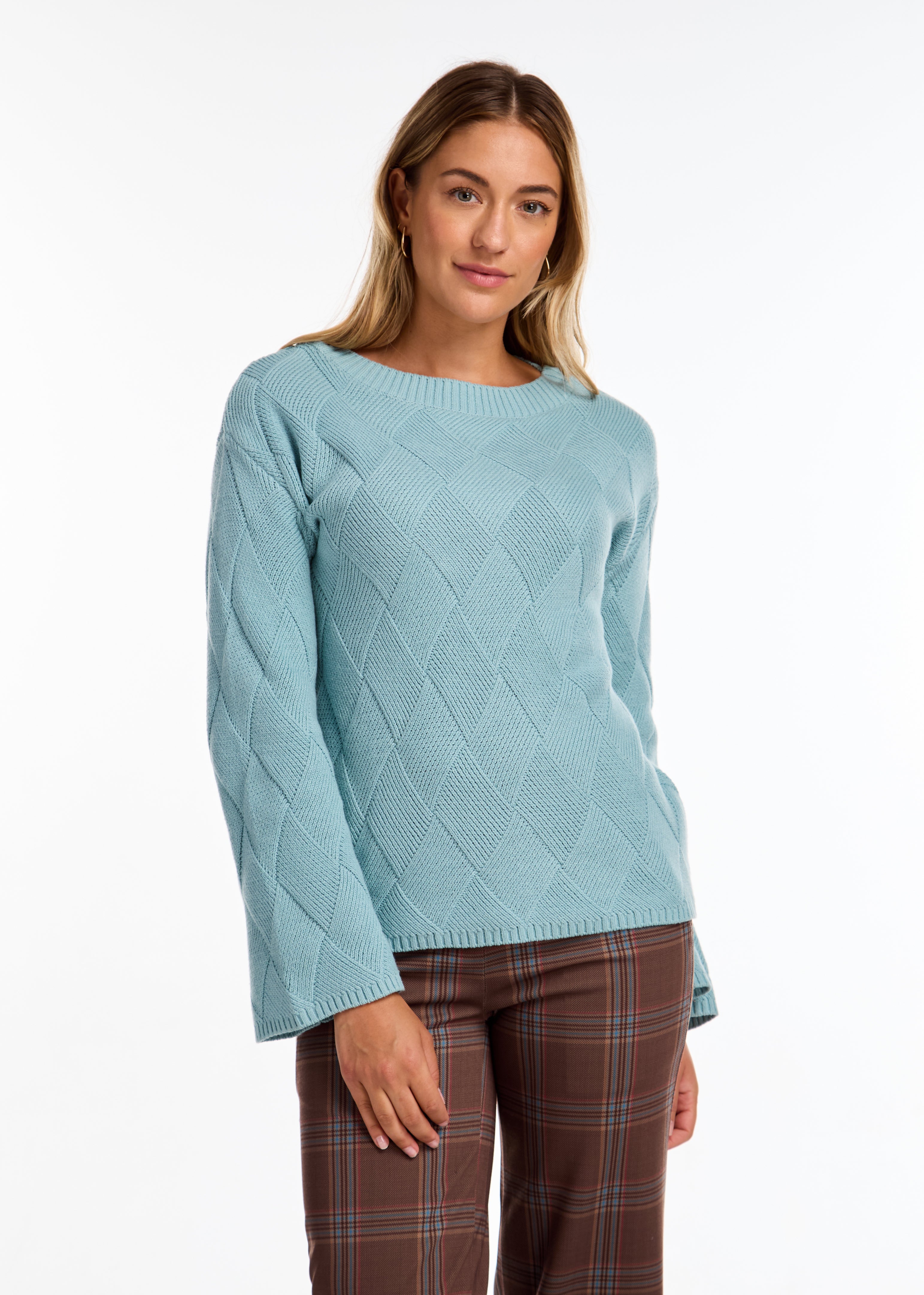 LONG SLEEVE BOAT NECK SWEATER