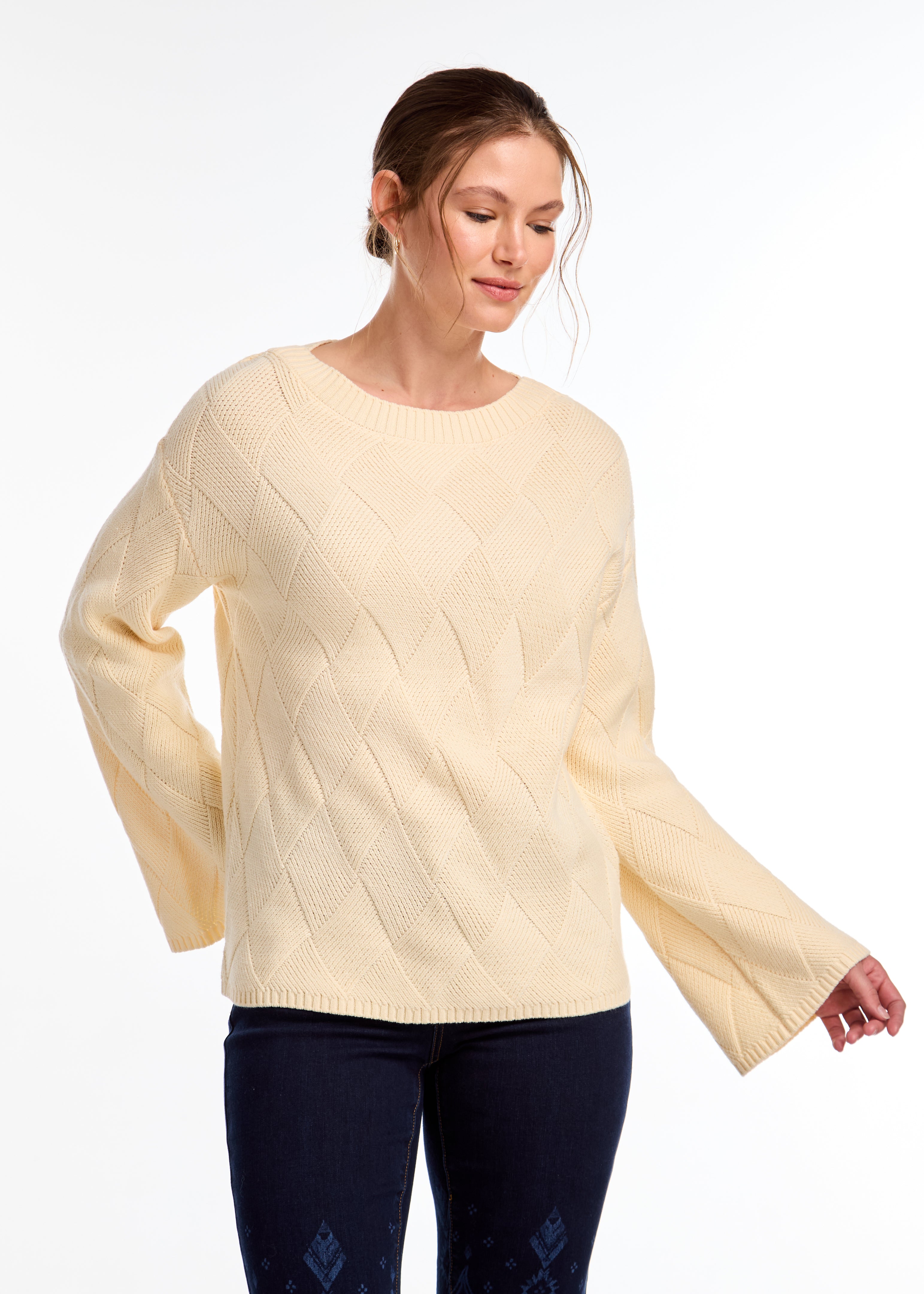 LONG SLEEVE BOAT NECK SWEATER