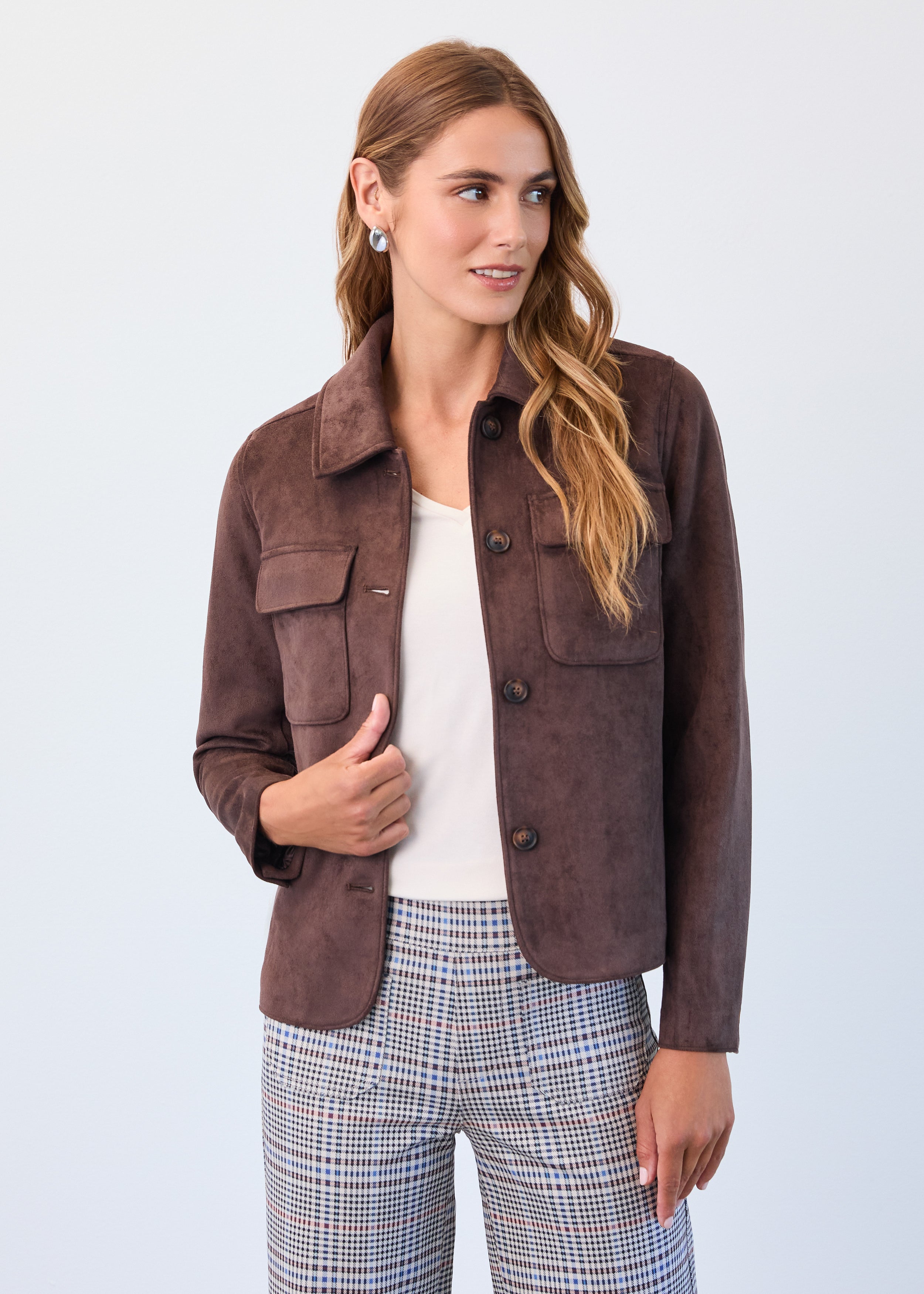 faux suede jacket