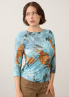 Rebe 3/4 Sleeve Embellished Top, Rebecca Floral image 5 by French Dressing Jeans (FDJ)