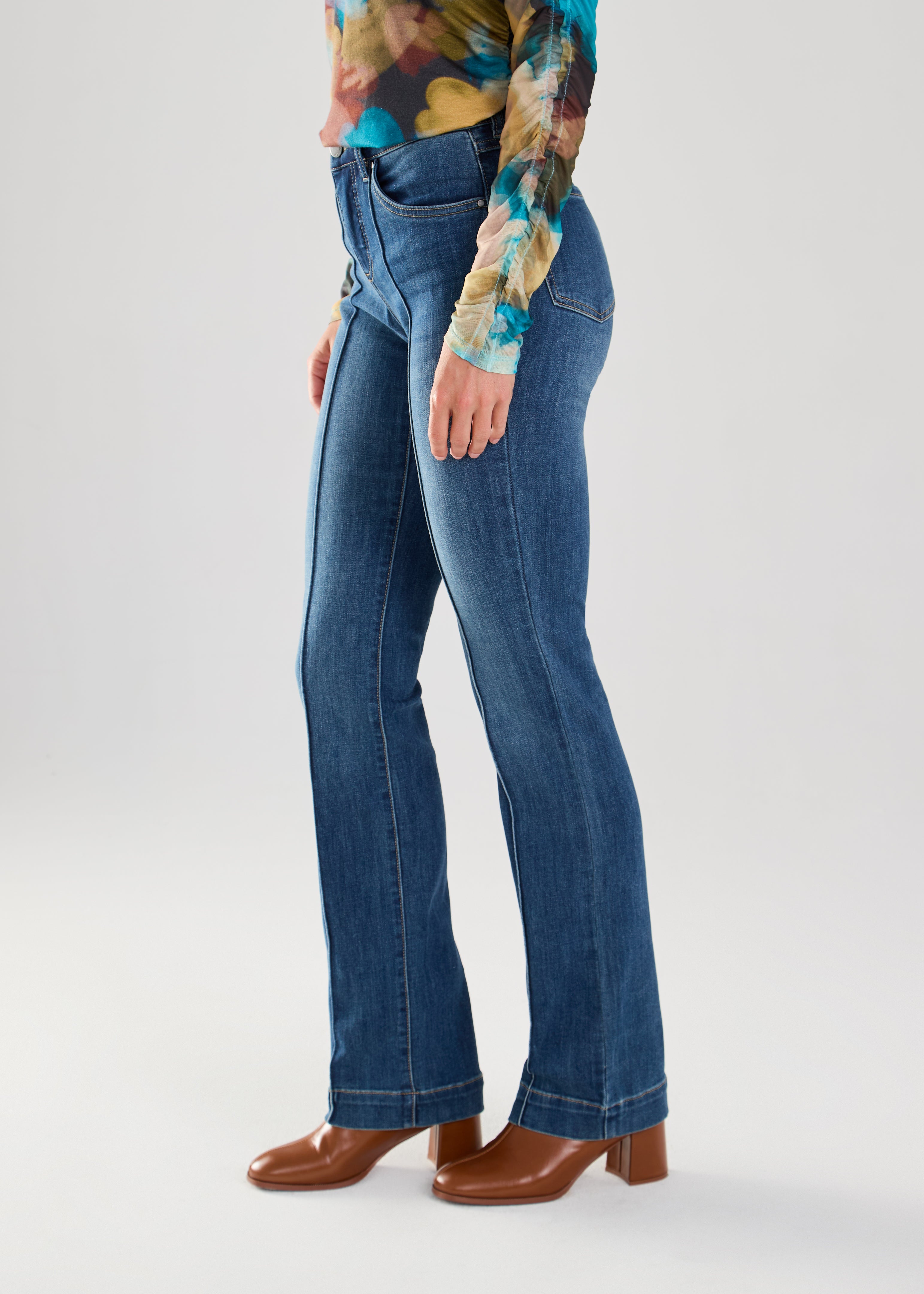 High waisted bootleg jeans sale