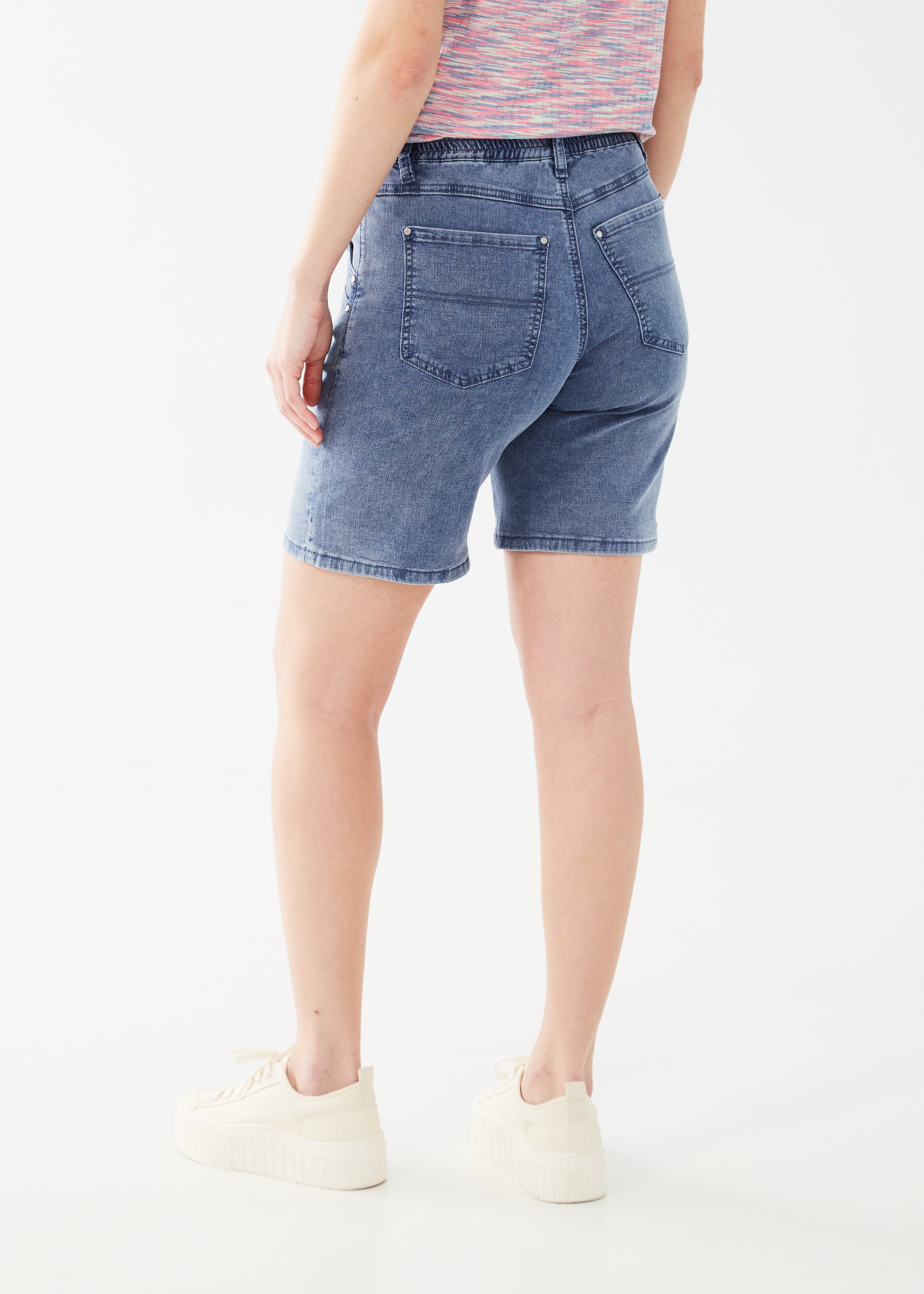 Pull On Lightweight Denim Shorts French Dressing Jeans Inc