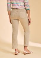 Beige pants back view with patch pockets by French Dressing Jeans (FDJ)