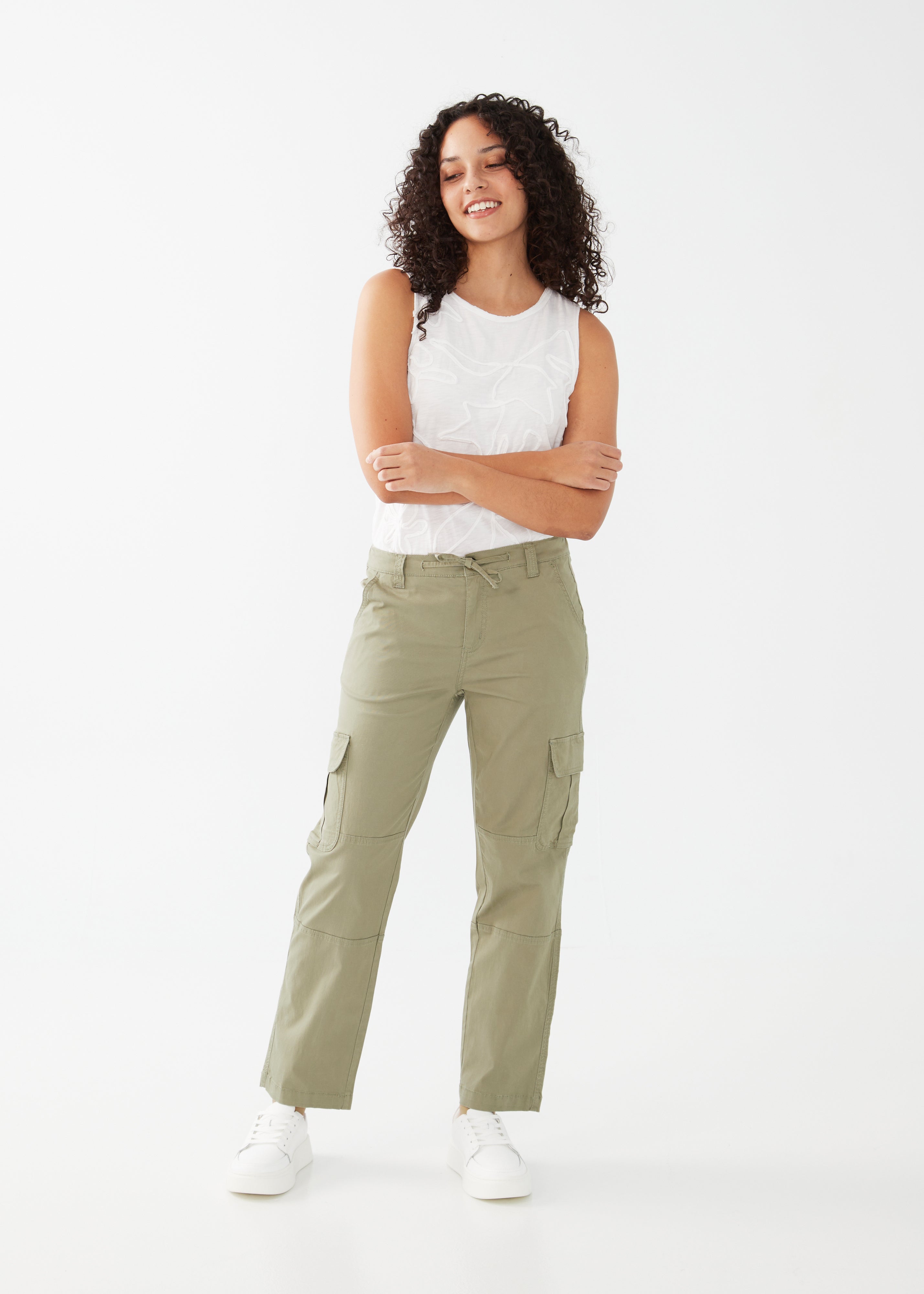 Pull On Cargo Wide Ankle Tencel Pants French Dressing Jeans Inc