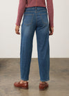 Girlfriend Barrel Ankle Denim, Med Wash