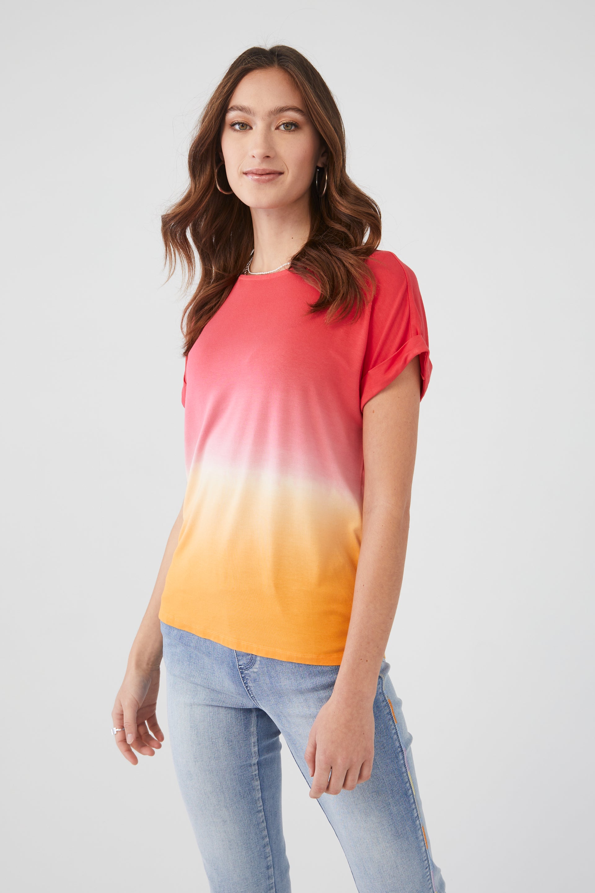 DIP BYED BOAT NECK TOP