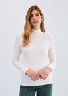Haut manche longue col montant, crème