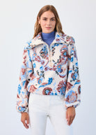 Long sleeve half zip sherpa popover jacket