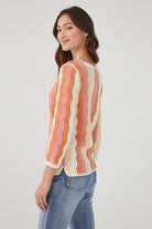 3-4 Sleeve Pointelle Sweater