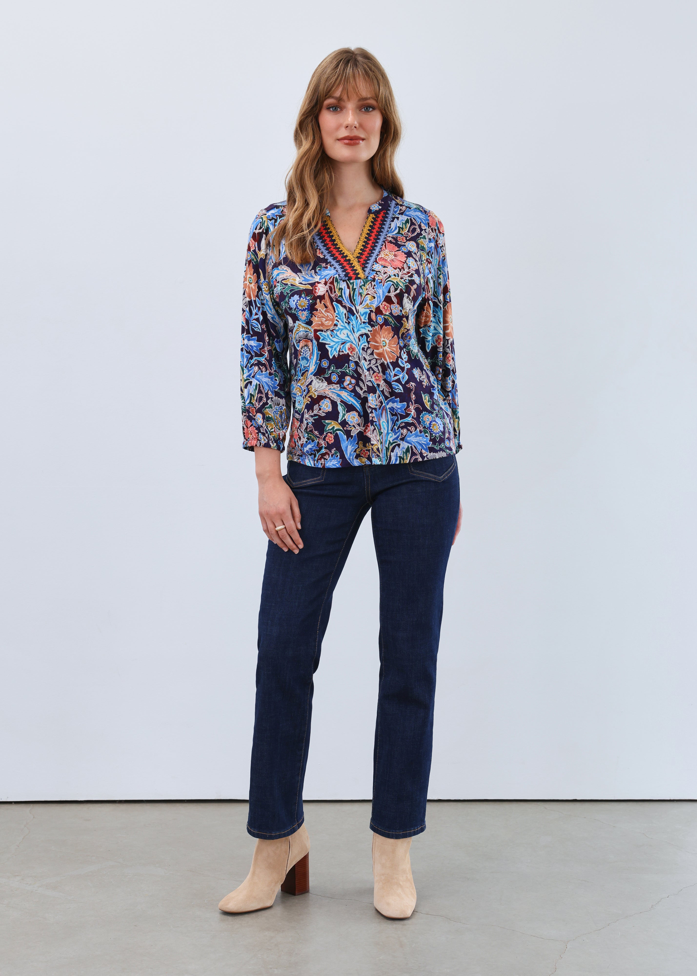 embellished neck top