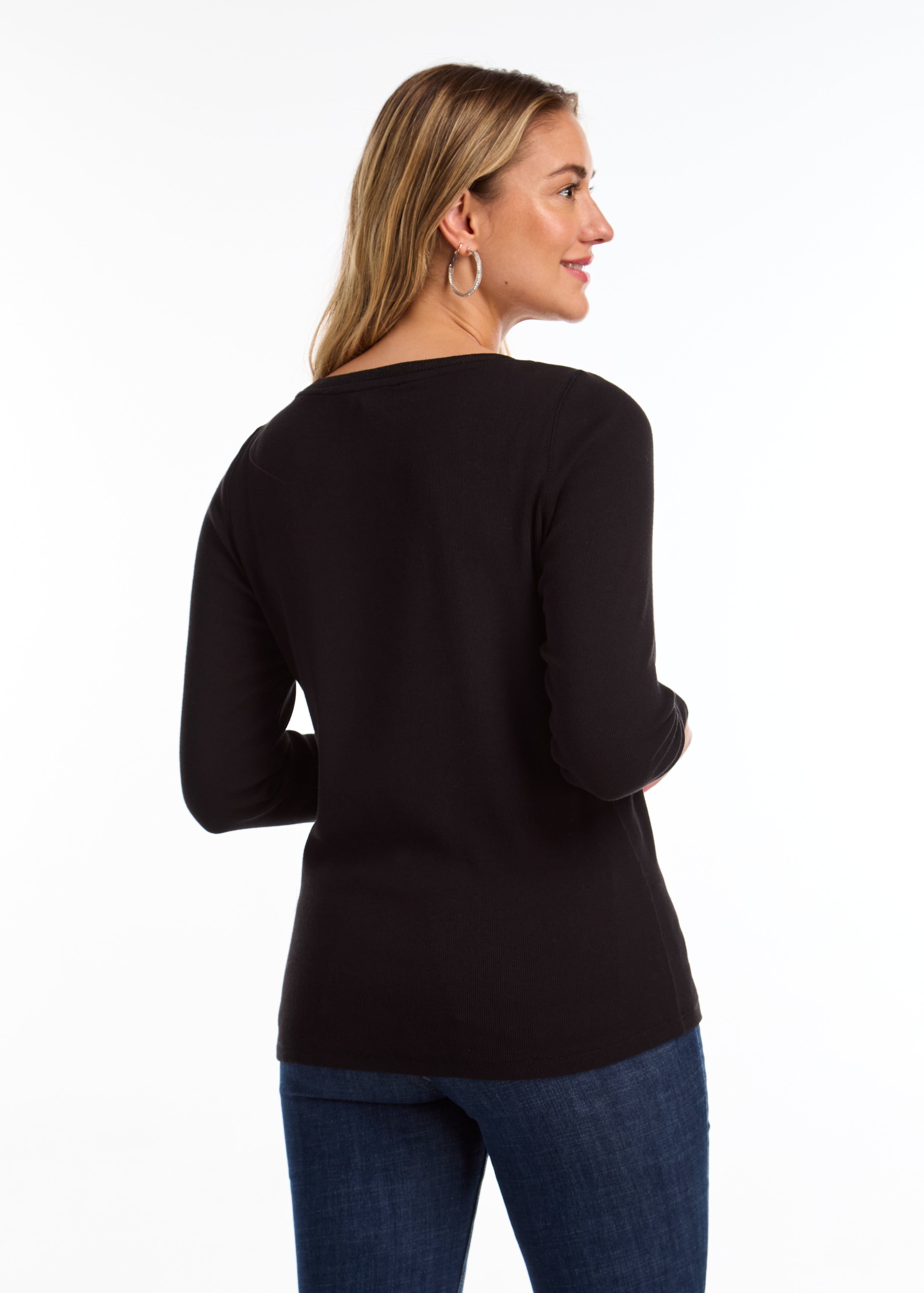 LONG SLEEVE BOAT NECK TOP