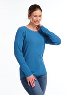 LONG SLEEVE BOAT NECK TOP