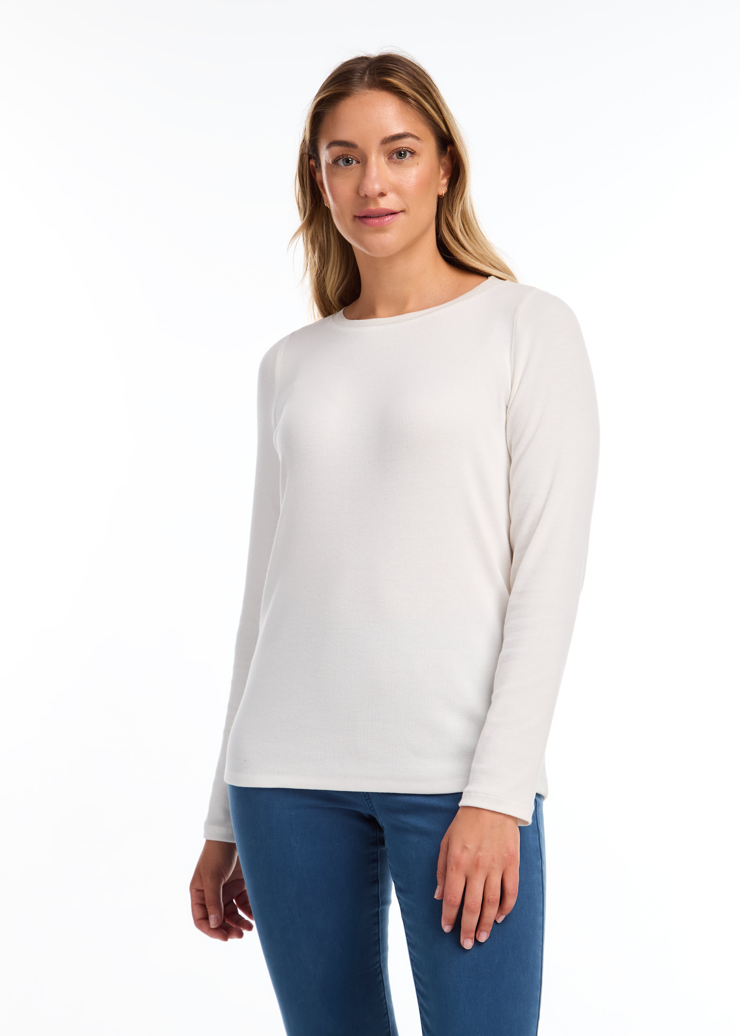 LONG SLEEVE BOAT NECK TOP