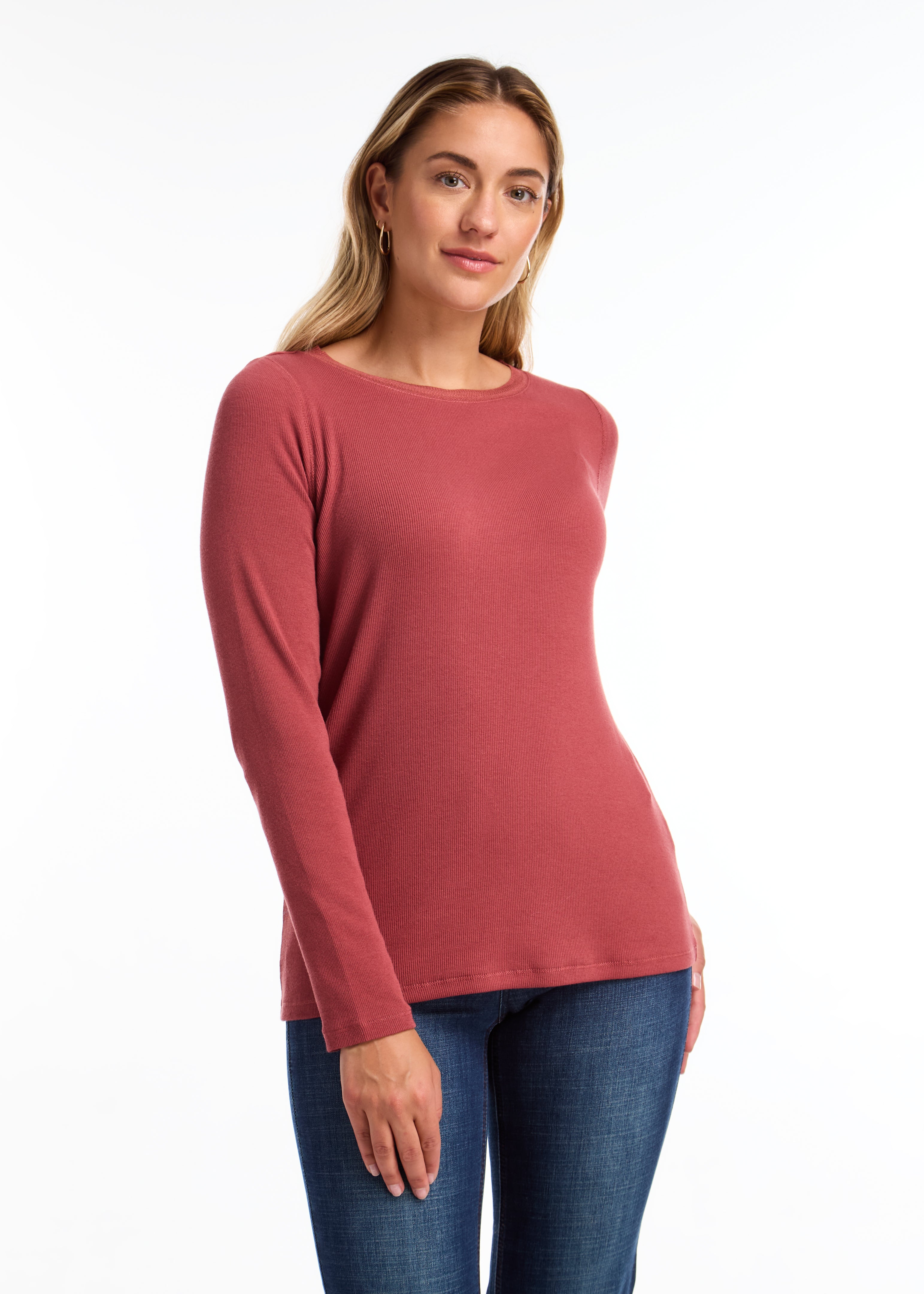 LONG SLEEVE BOAT NECK TOP