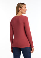 LONG SLEEVE BOAT NECK TOP