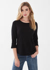 3-4 SLEEVE SCOOP NECK TOP