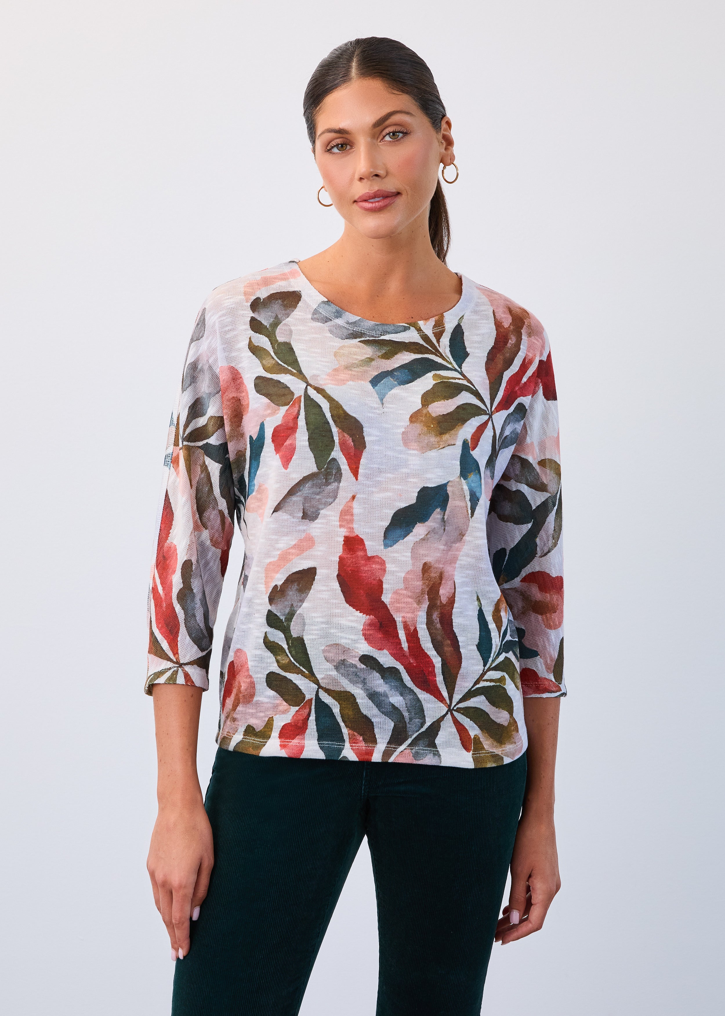 Loose fit dolman sleeve top