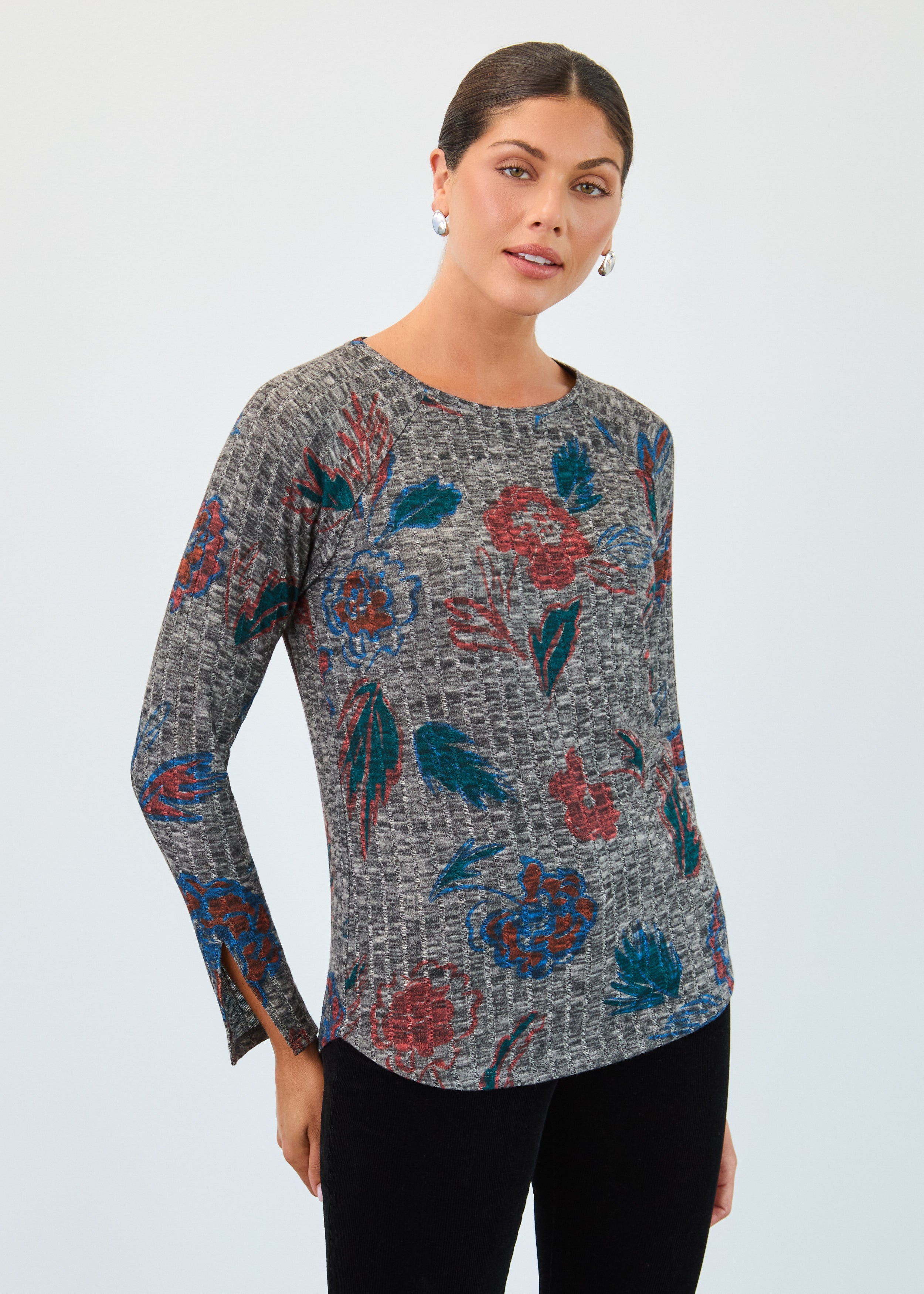 Long sleeve rib top