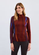 long sleeve mock neck top