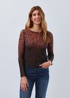 long sleeve boat neck top