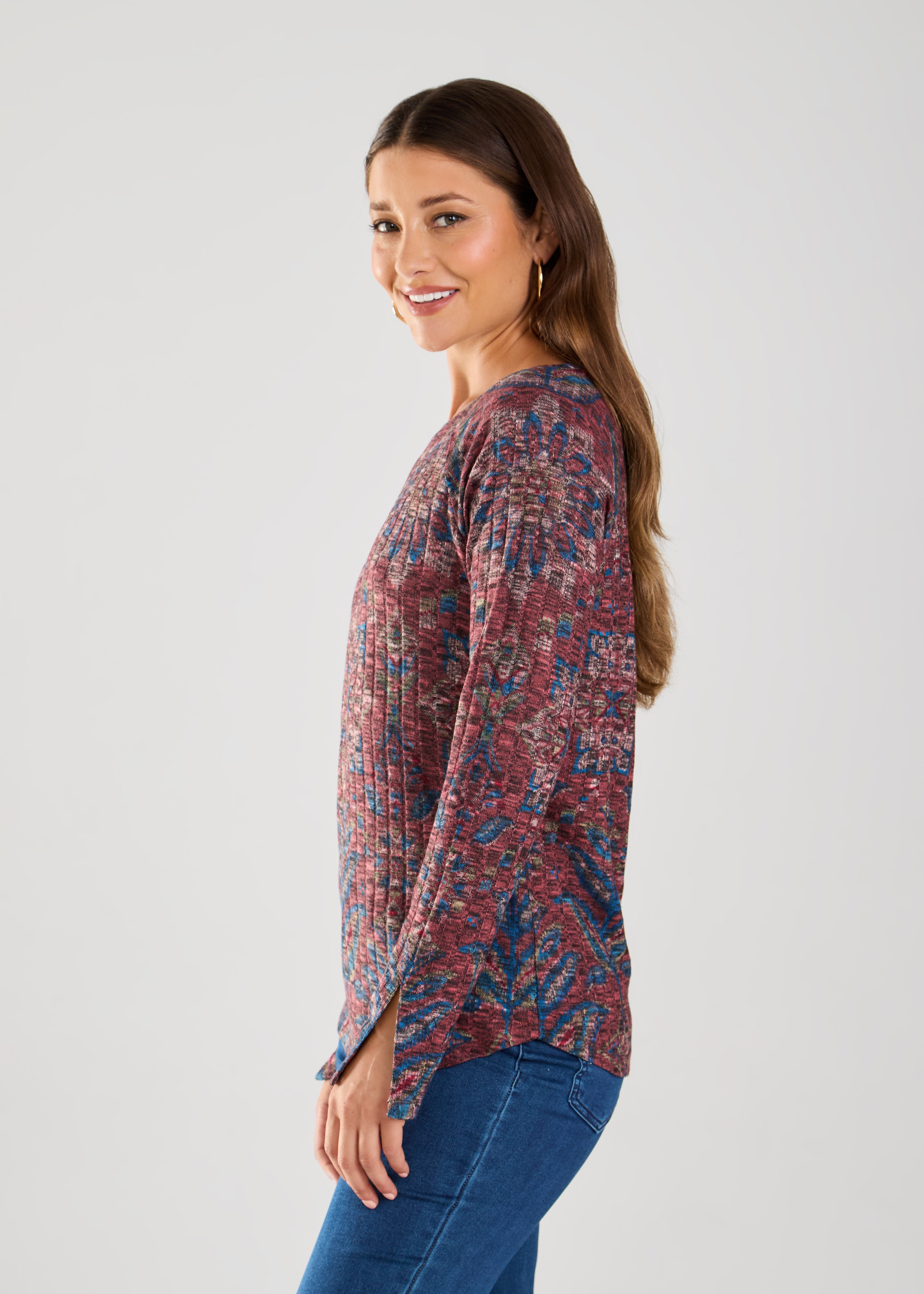 LONG SLEEVE RIB TOP