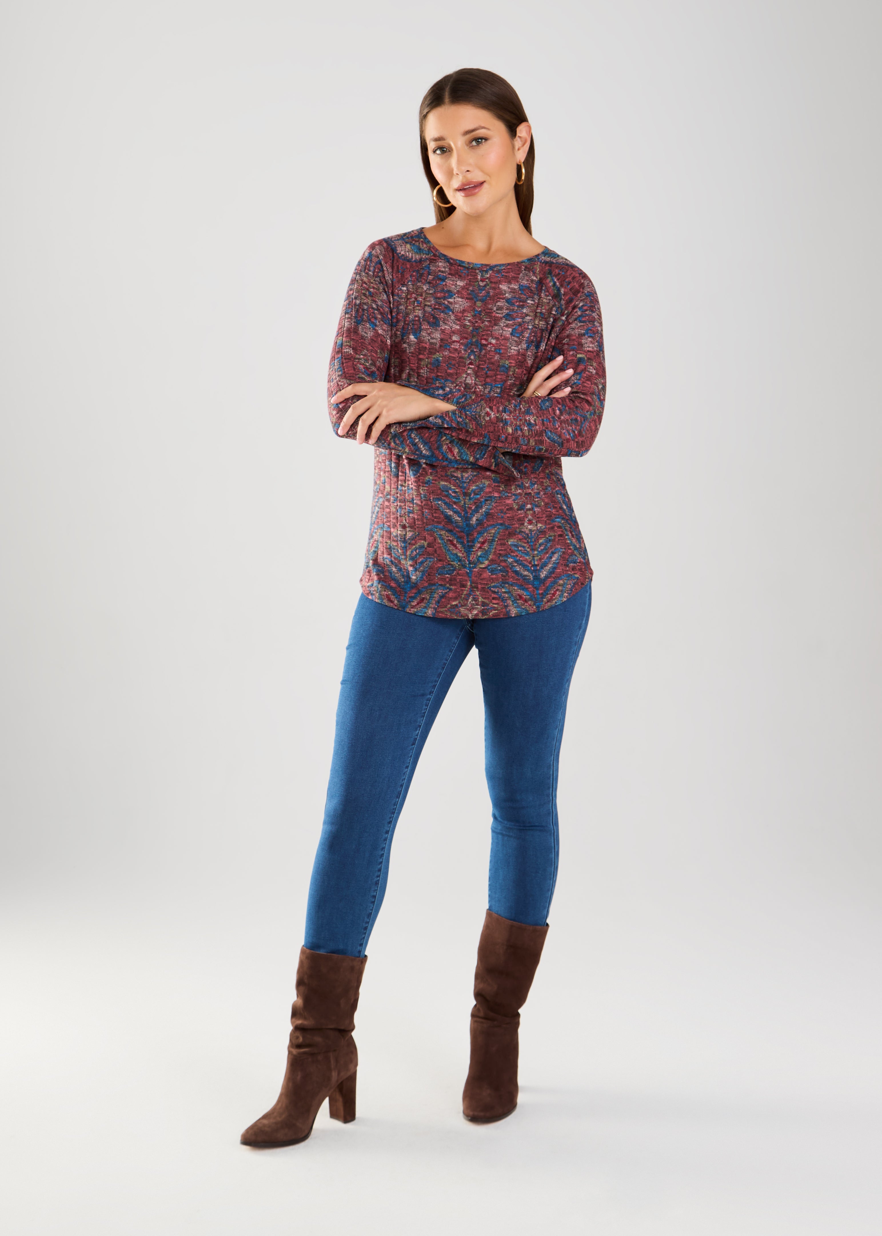 LONG SLEEVE RIB TOP