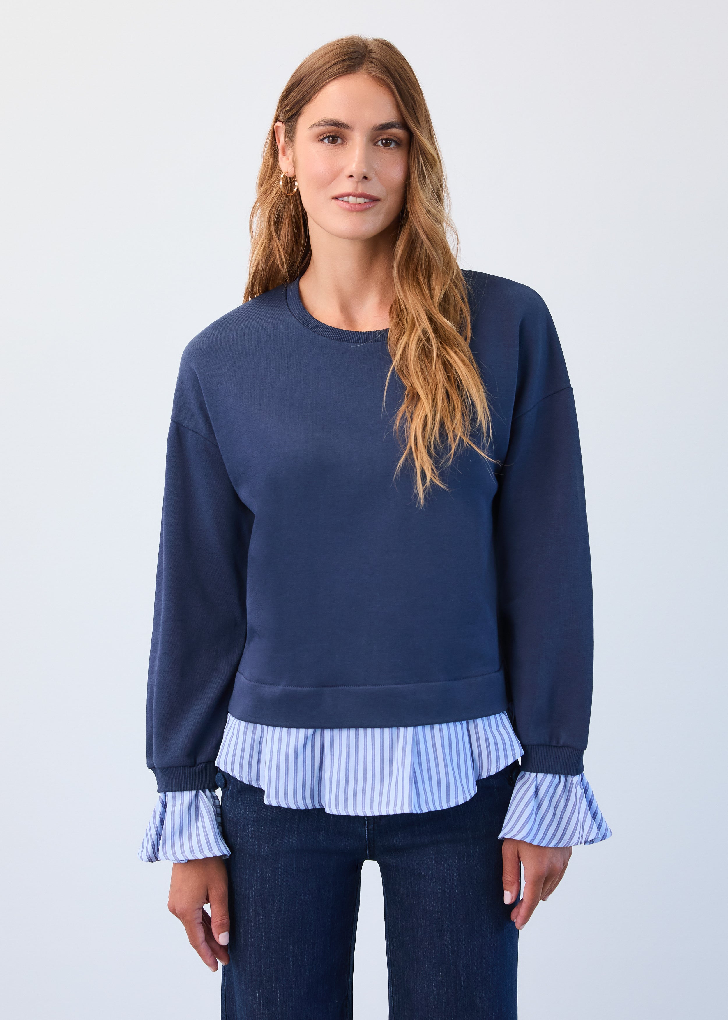 Long sleeve two-for sweater