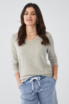 HOODED V NECK TOP