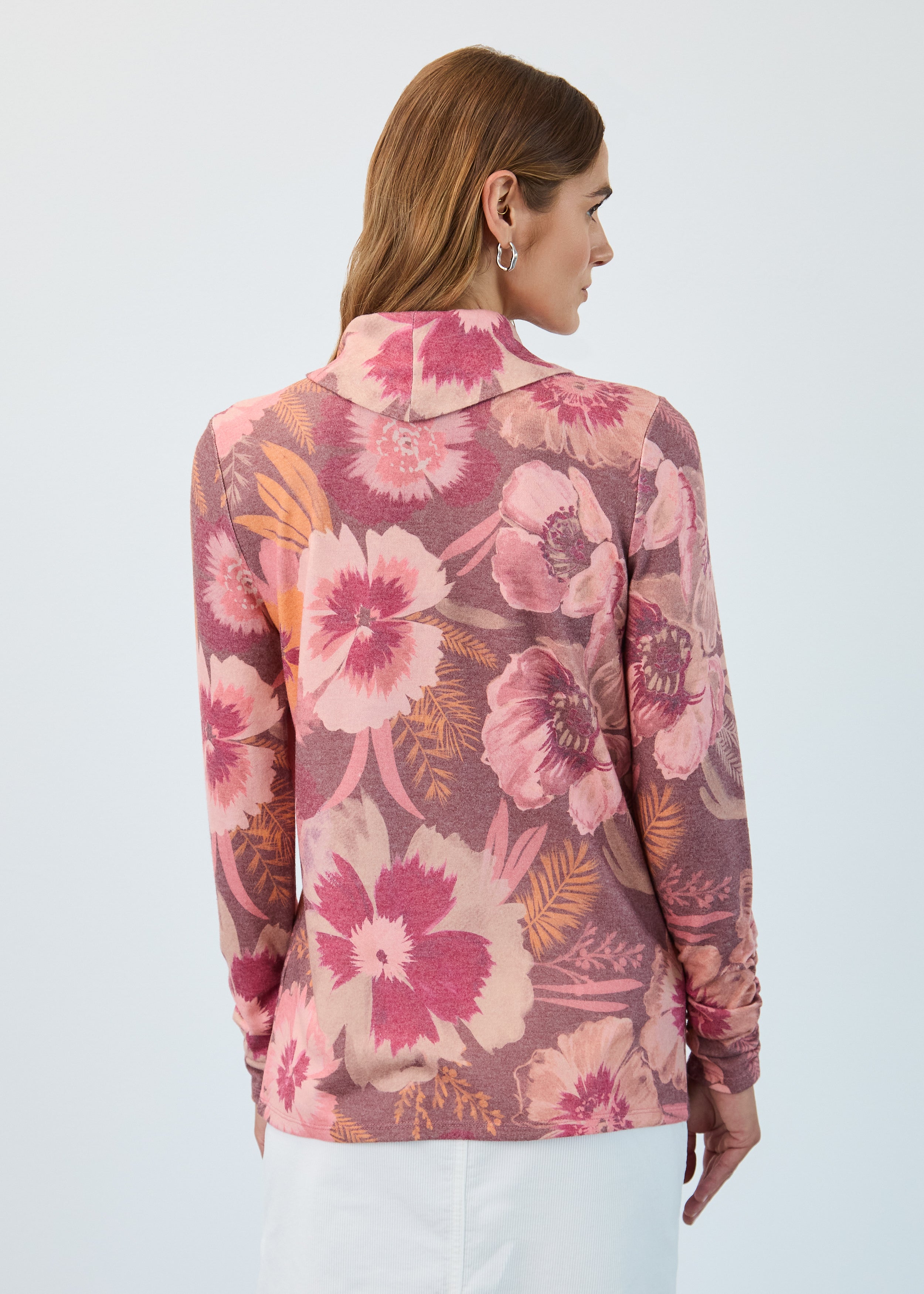 Long sleeve cowl neck top