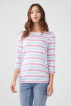 3/4 Sleeve Ruched Side Top