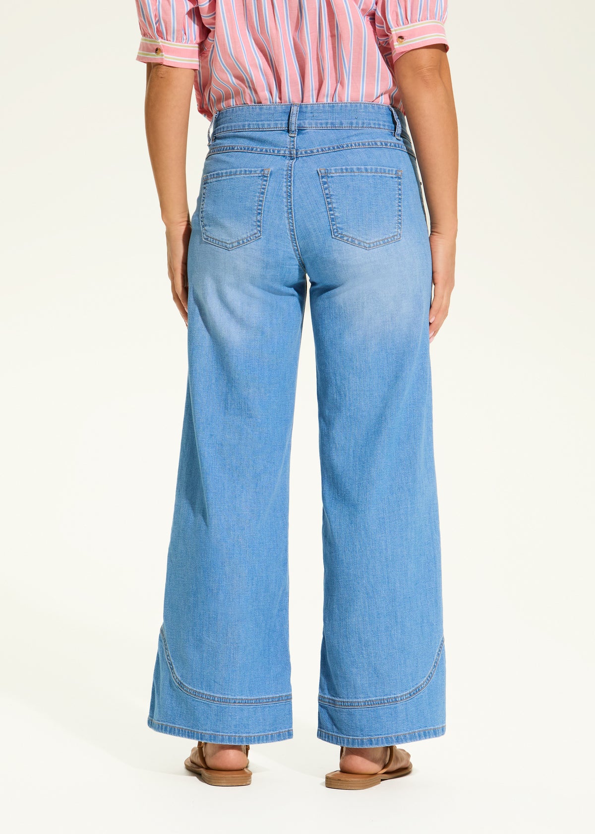 Christina Wide Ankle Denim, Light Blue – French Dressing Jeans