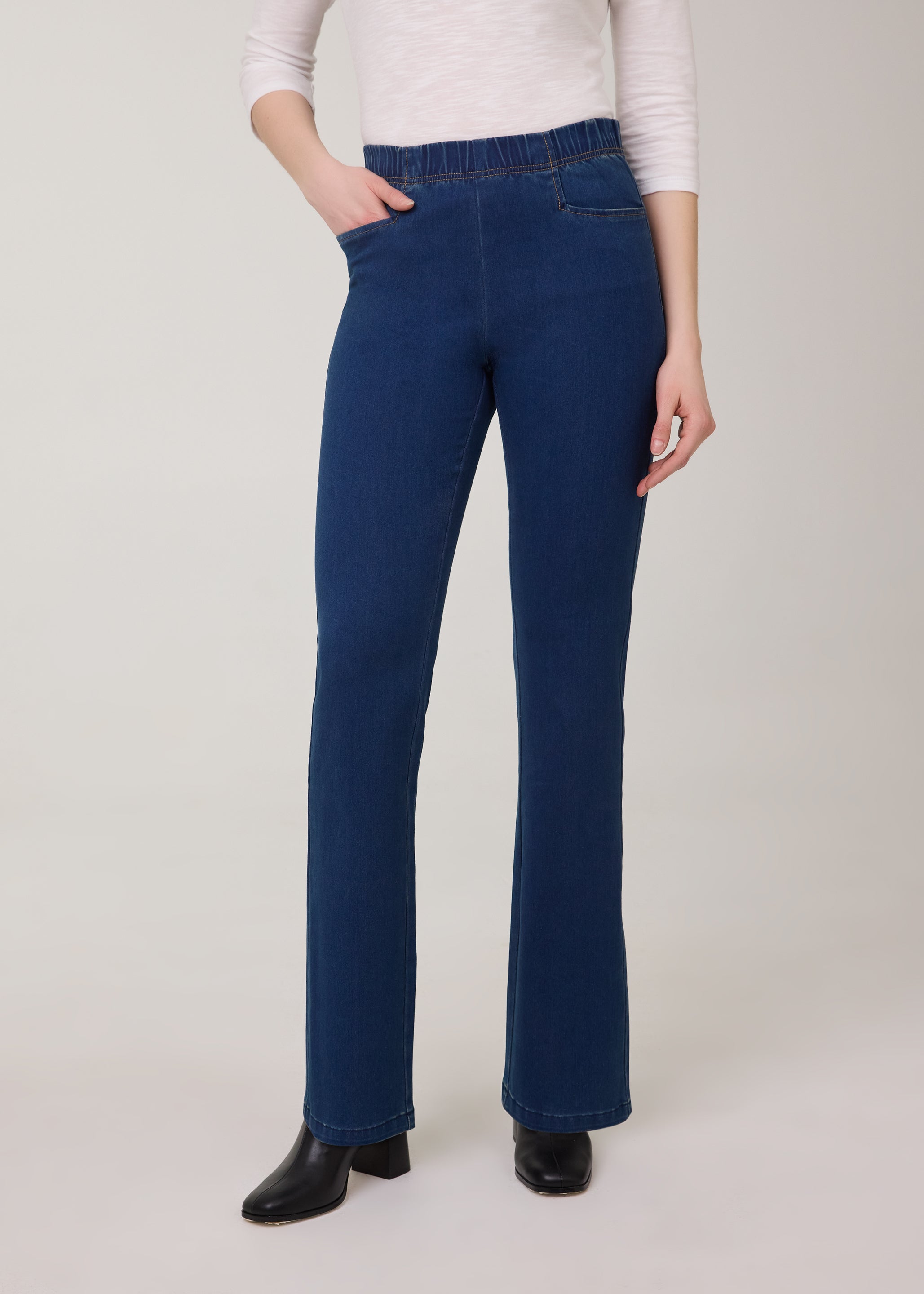 Indigo Pull-On Bootcut Denim, Indigo image 1 by French Dressing Jeans (FDJ)