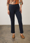 Front view of blueberry pull-on straight ankle denim with mid-rise waist by French Dressing Jeans (FDJ) par French Dressing Jeans (FDJ)